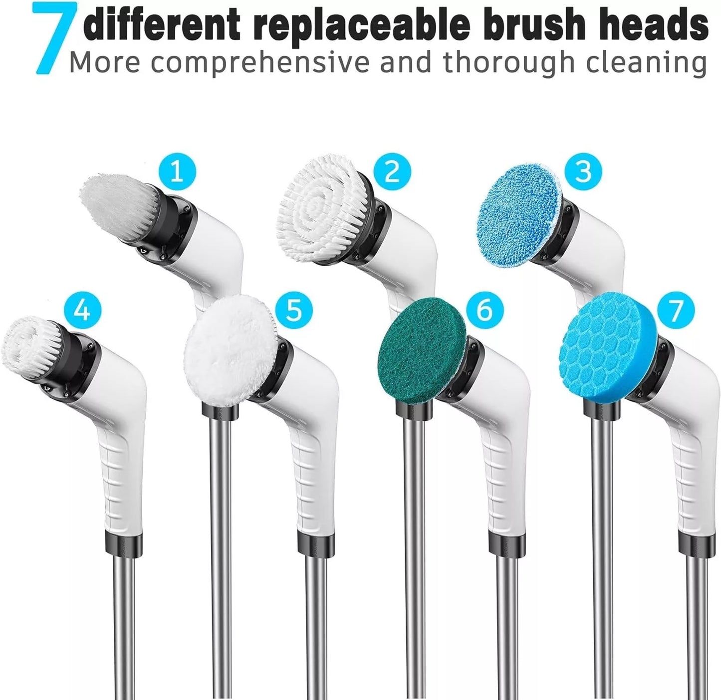 My Homeland Careā¢ 7 in 1 Electric Cleaning Tool Magic Brush Pro