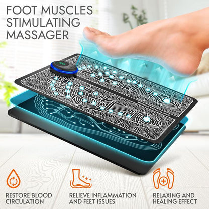 EMS Electric Foot Massager Mat Relax Muscle Stimulator Leg Shaping Massage Pad