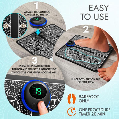 EMS Electric Foot Massager Mat Relax Muscle Stimulator Leg Shaping Massage Pad