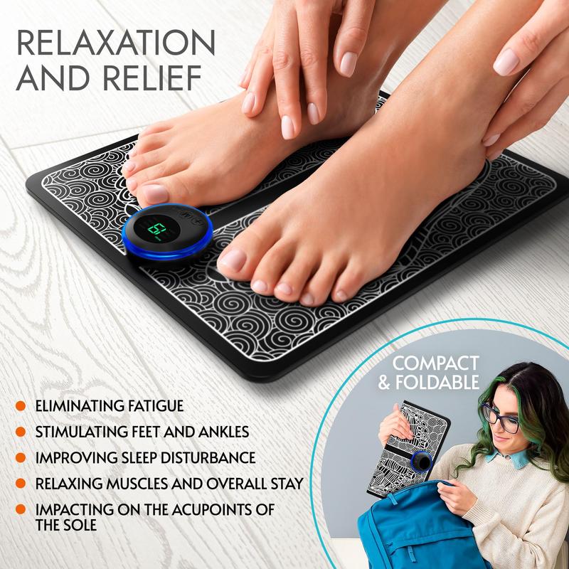 EMS Electric Foot Massager Mat Relax Muscle Stimulator Leg Shaping Massage Pad