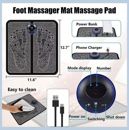 EMS Electric Foot Massager Mat Relax Muscle Stimulator Leg Shaping Massage Pad